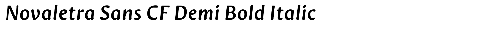Novaletra Sans CF Demi Bold Italic image